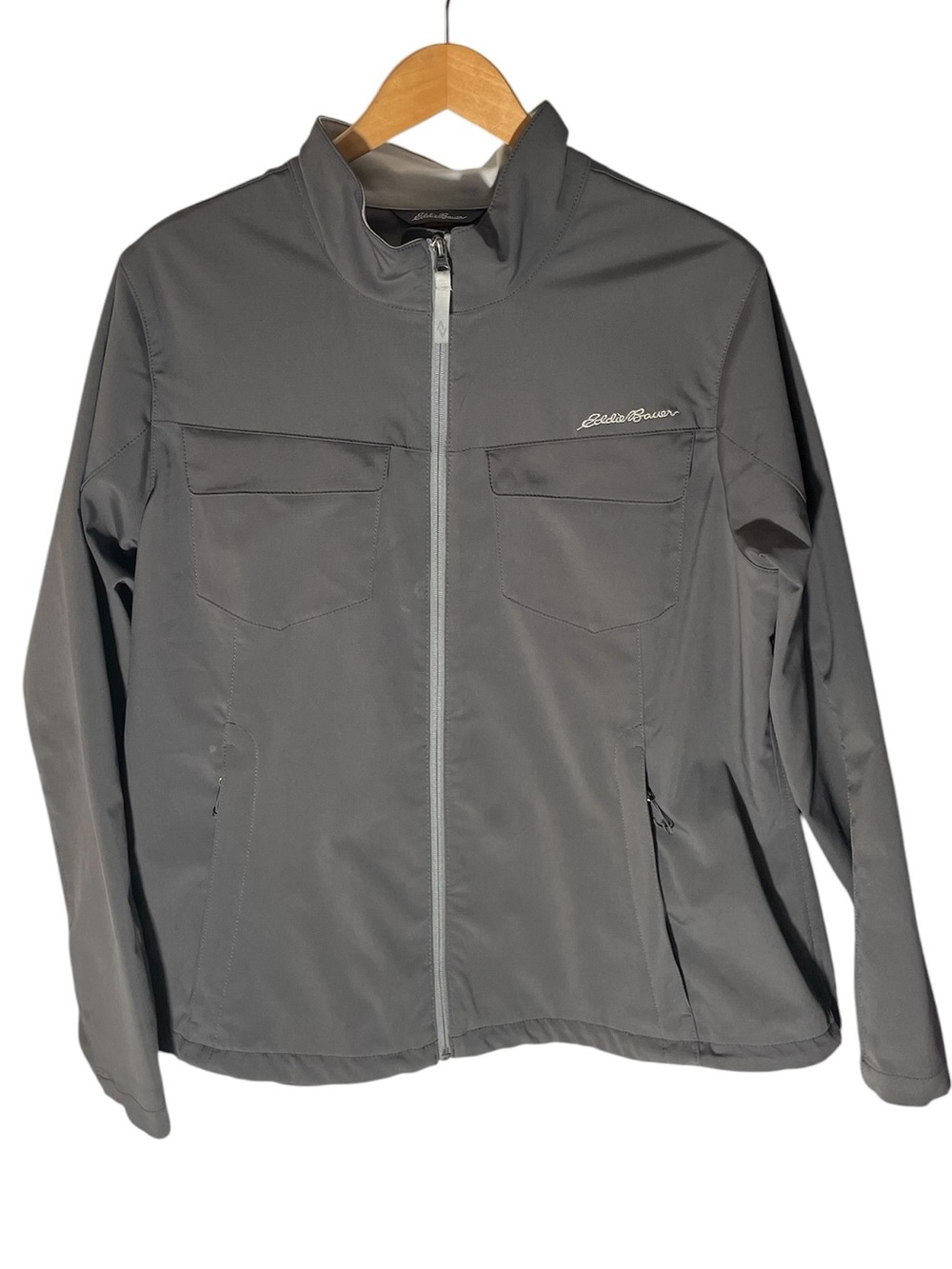 B2- Eddie Bauer Women’s 2X Charcoal Lightweight Full-Zip Jacket